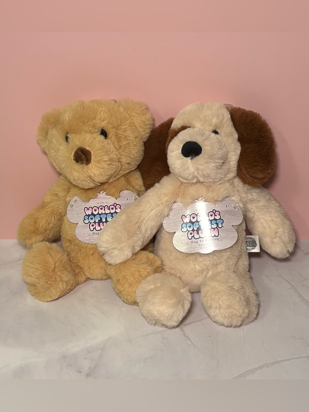 🐶 World's Softest Plush Teddy Bear & Puppy Set